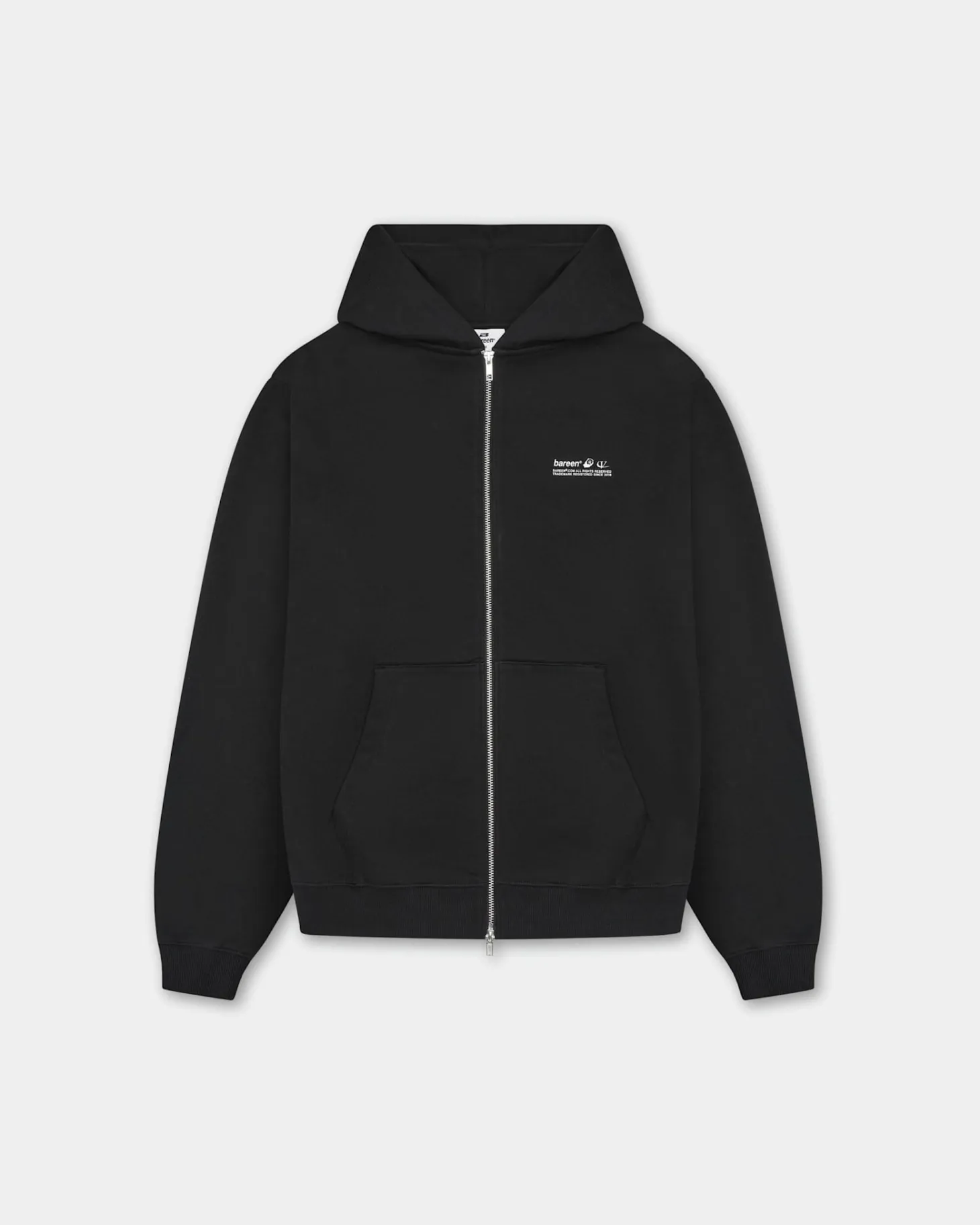 Oversized Zip Hoodie, Women - Garment Services - Black