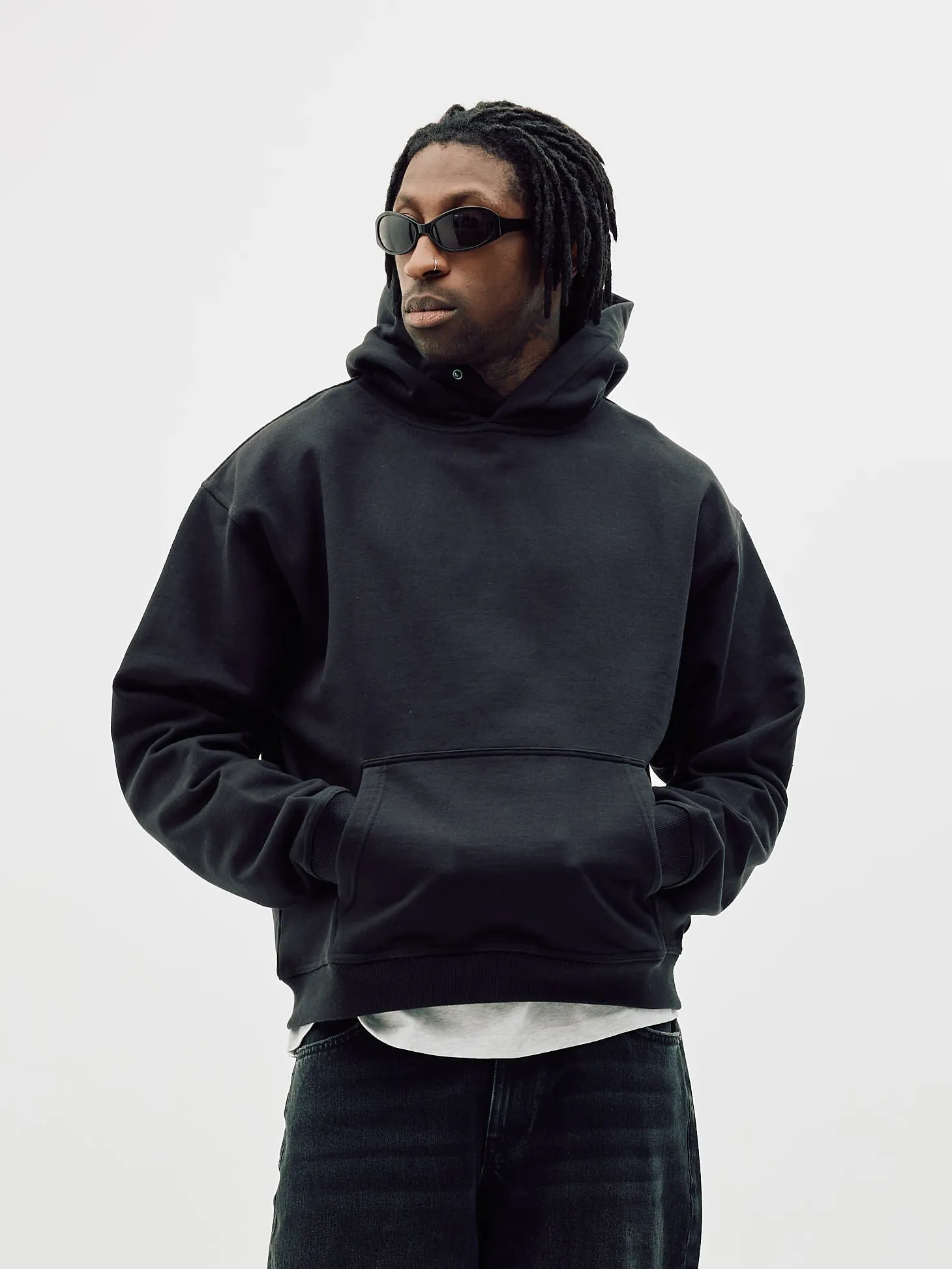 Oversize Hoodie, Men - Black