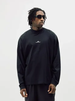 Oversize Mock Neck, Men - Black