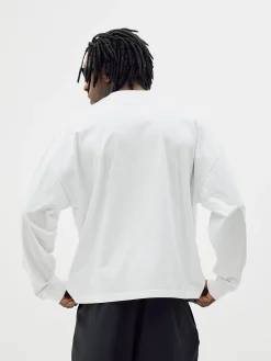 Oversize Mock Neck, Men - White