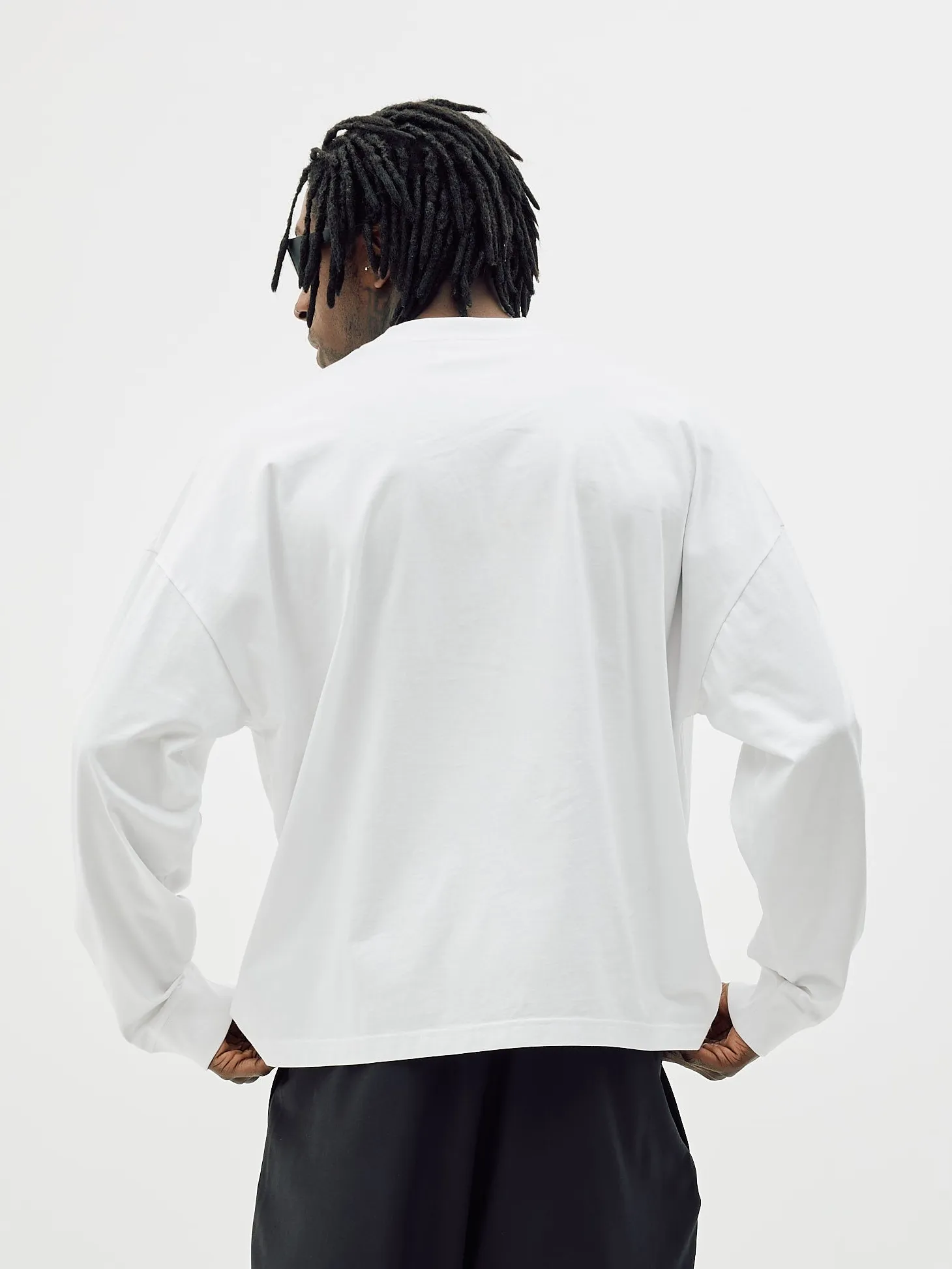 Oversize Mock Neck, Men - White