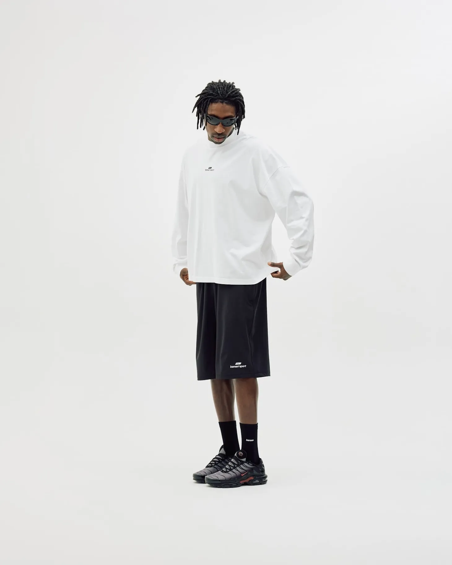 Oversize Mock Neck, Men - White