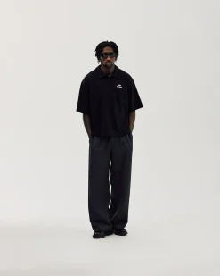 Oversize Polo, Men - Black