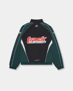 Oversize Track Jacket, Men - Deep Teal