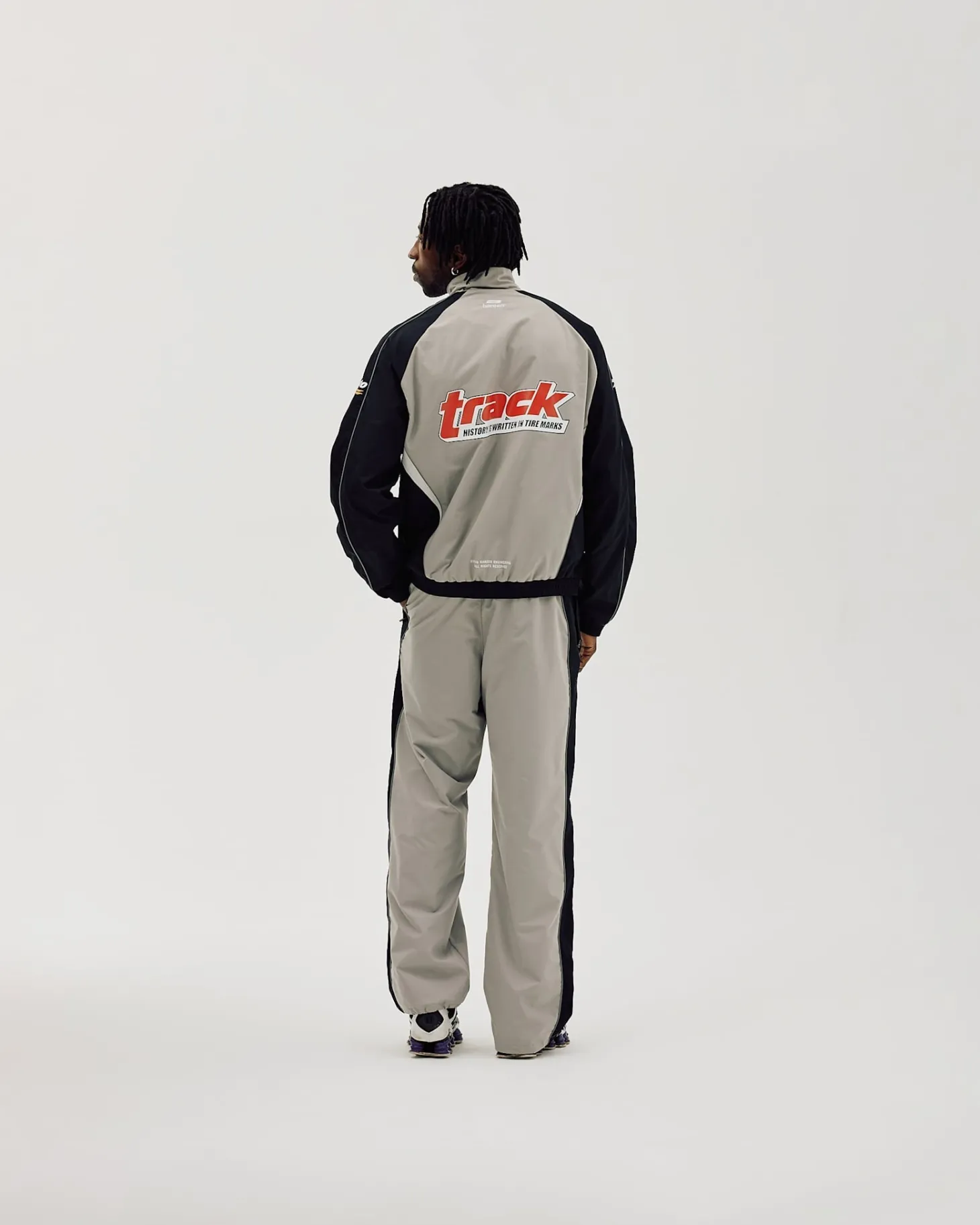 Oversize Track Jacket, Men - Ghost Grey