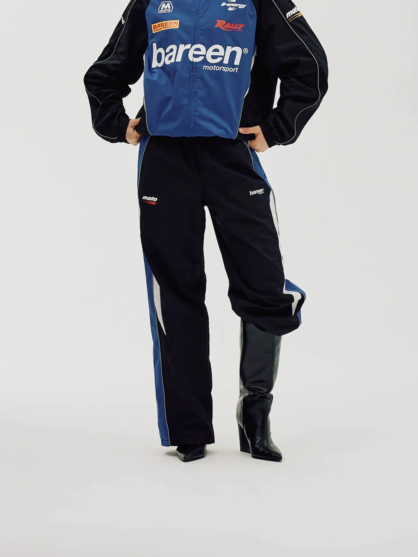 Oversize Track Pants, Women - Cobalt Blue