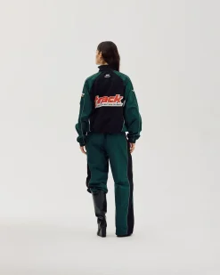 Oversize Track Pants, Women - Deep Teal