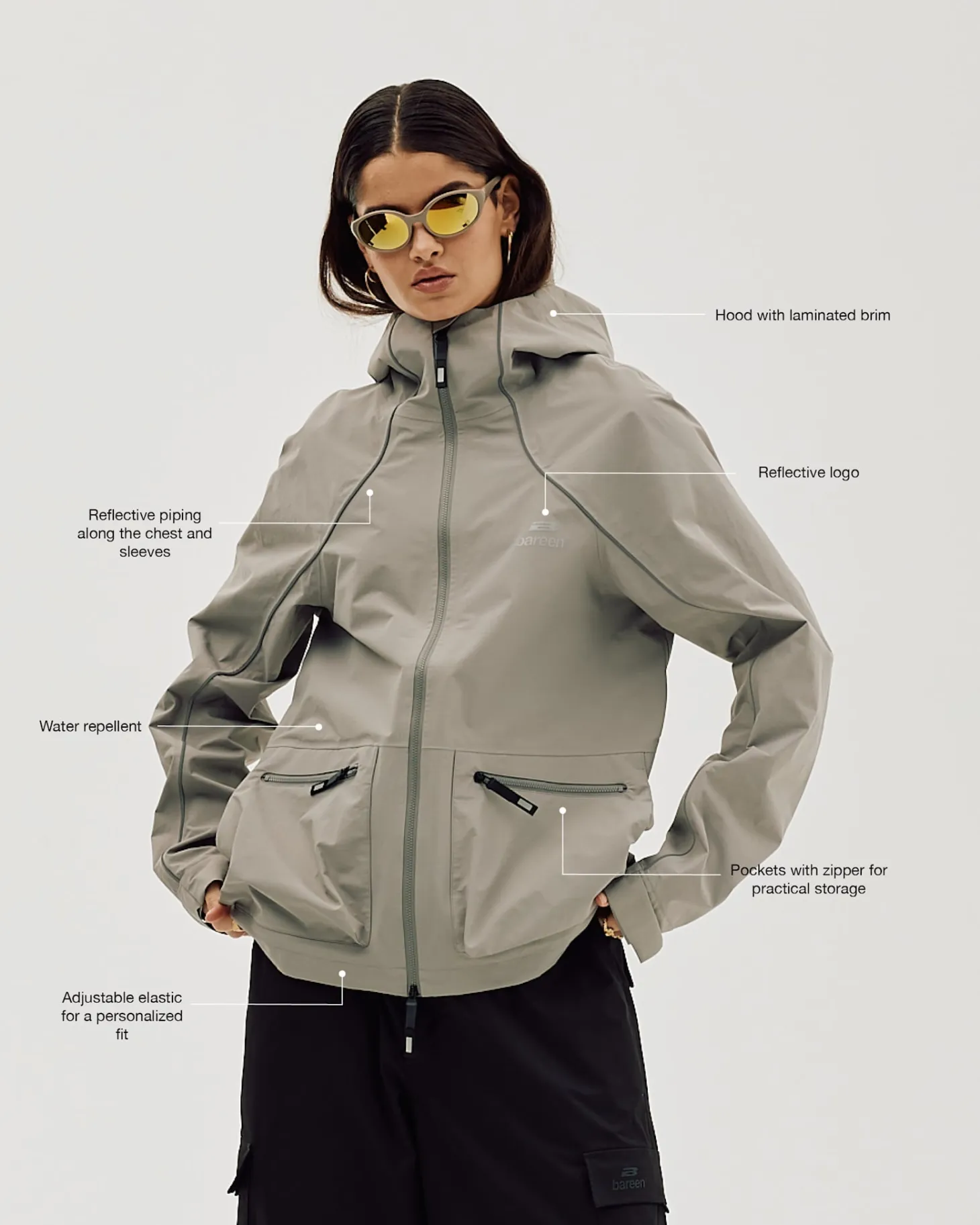 Rain Jacket, Women - Ghost Grey