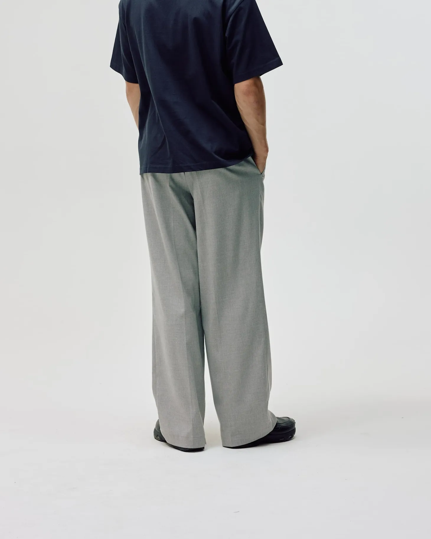 Relaxed Suit Pants, Men - Light Grey