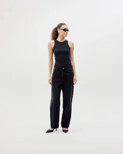 Rib Tank Top, Women - Black