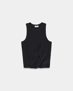Rib Tank Top, Women - Black