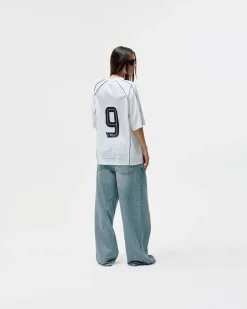 Short Sleeve Football Jersey, Women - White