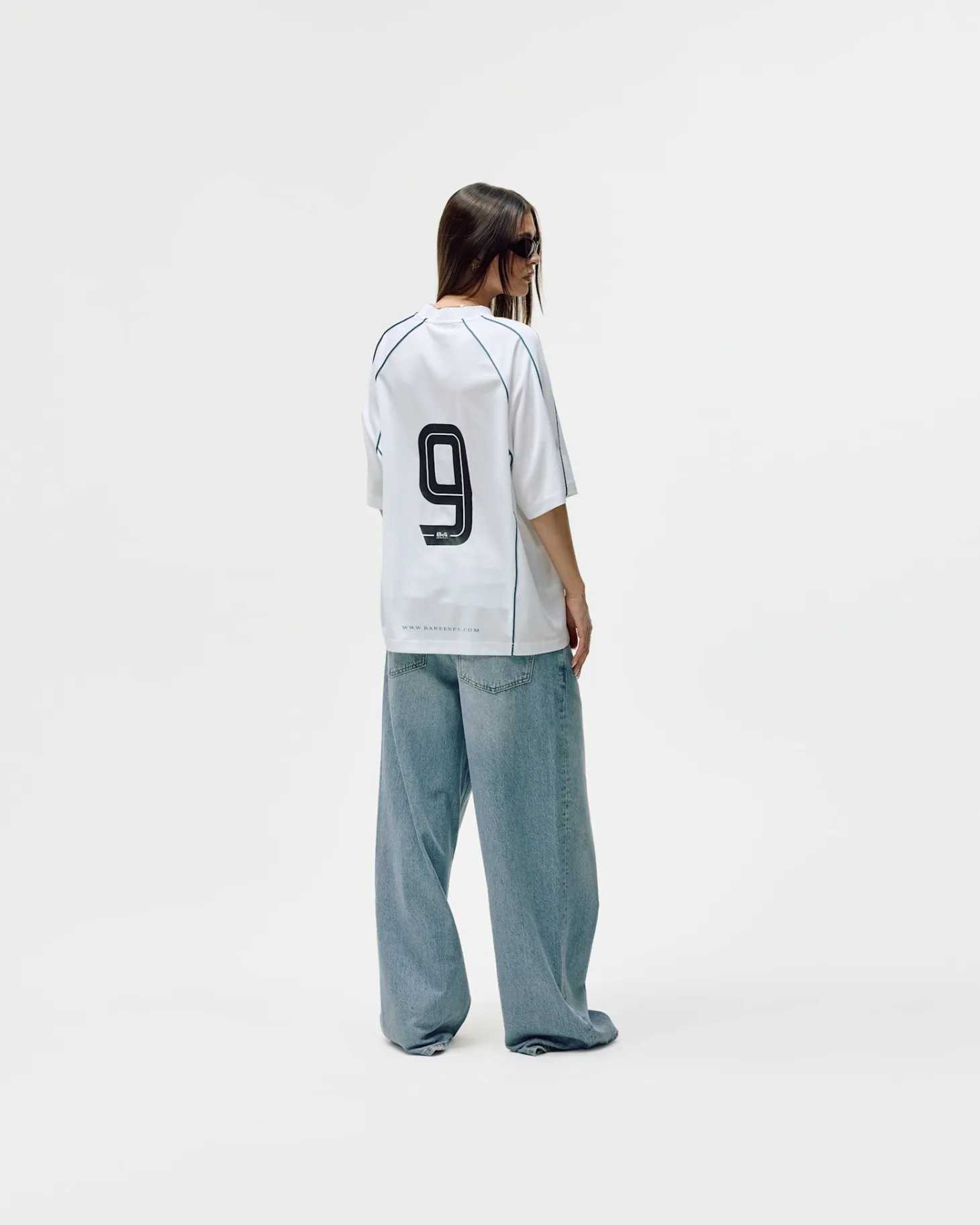 Short Sleeve Football Jersey, Women - White