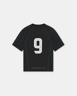 Short Sleeve Football Jersey, Women - Black