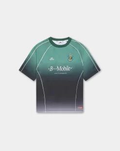 Short Sleeve Football Jersey, Men - Teal Gradient