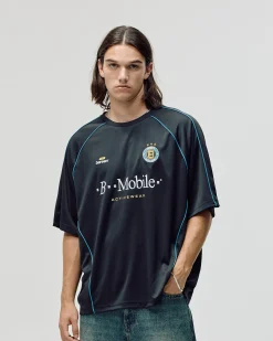 Short Sleeve Football Jersey, Men - Black