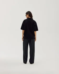 Short Sleeve Shirt, Women - Black