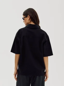 Short Sleeve Shirt, Women - Black