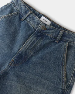 Straight Denim Shorts, Men - Faded Blue