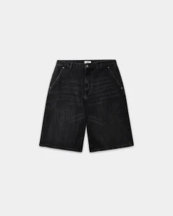 Straight Denim Shorts, Women - Black