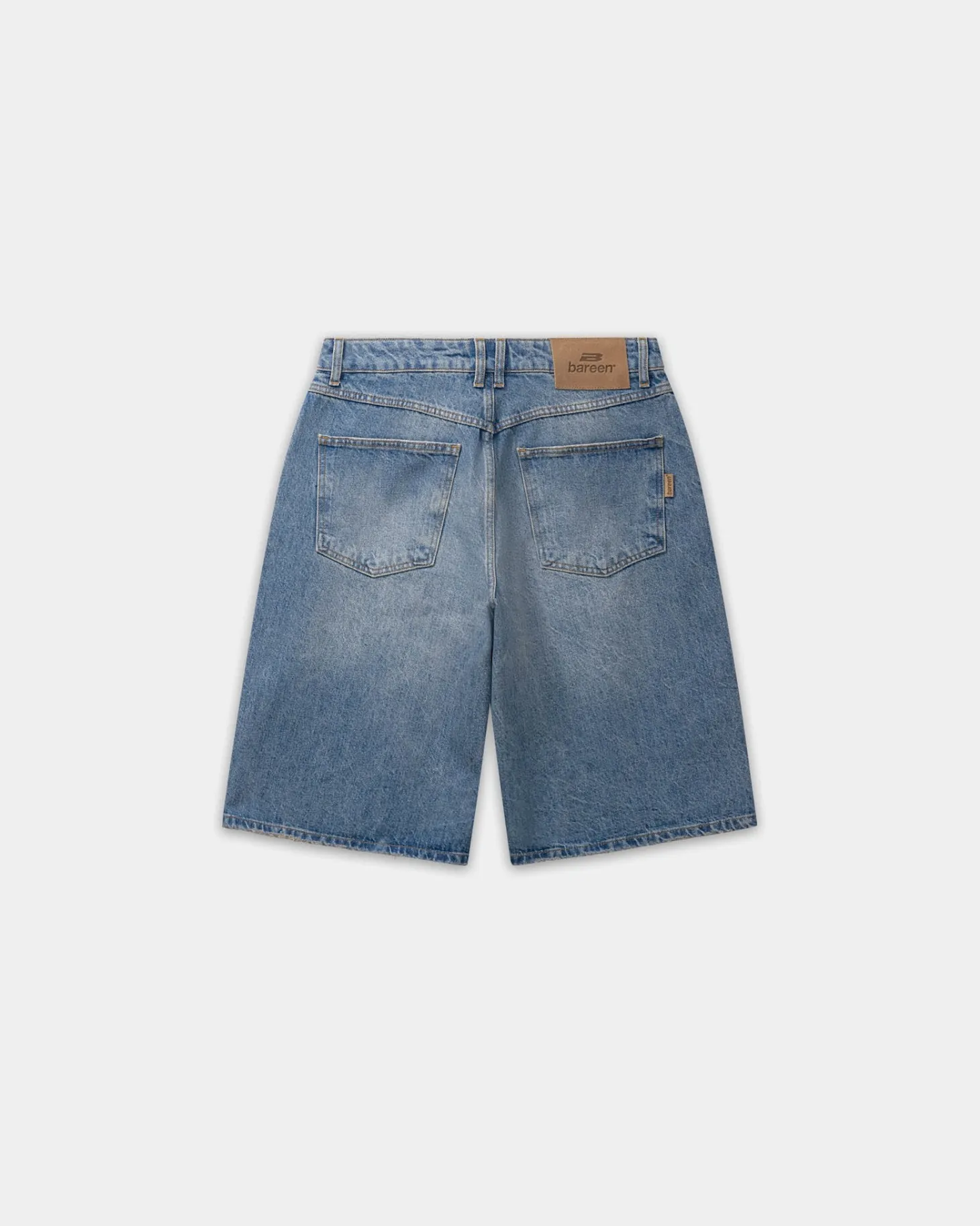Straight Denim Shorts, Women - Faded Blue