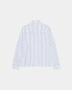 Striped Button-Up Shirt - Blue Stripe