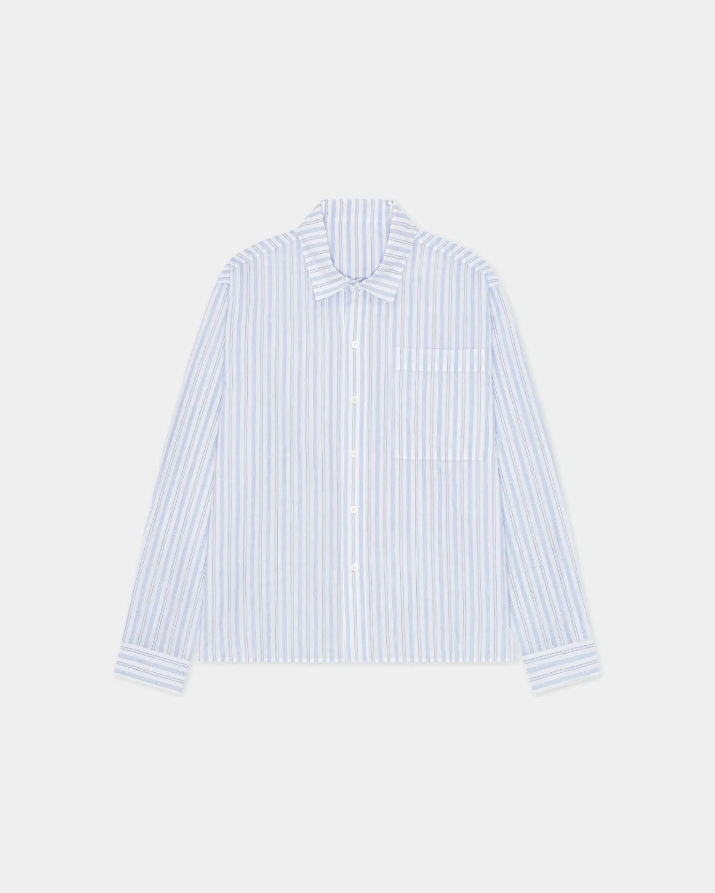 Striped Button-Up Shirt - Blue Stripe