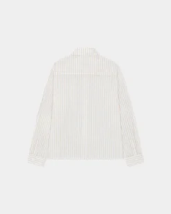 Striped Button-Up Shirt - Brown Stripe