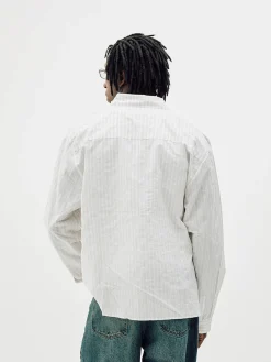 Striped Button-Up Shirt - Brown Stripe