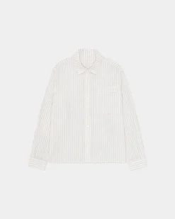Striped Button-Up Shirt - Brown Stripe