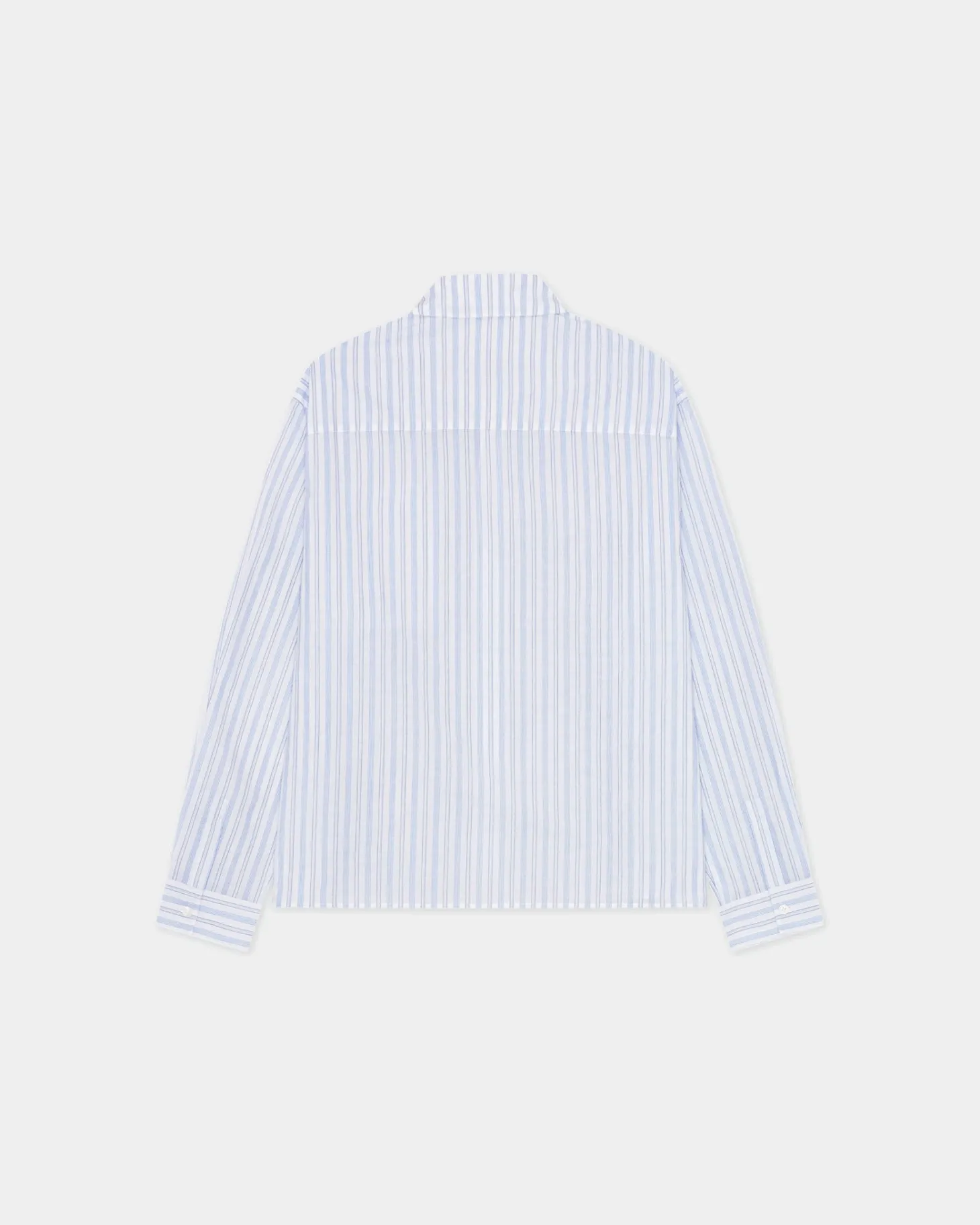 Striped Button-Up Shirt, Women - Blue Stripe