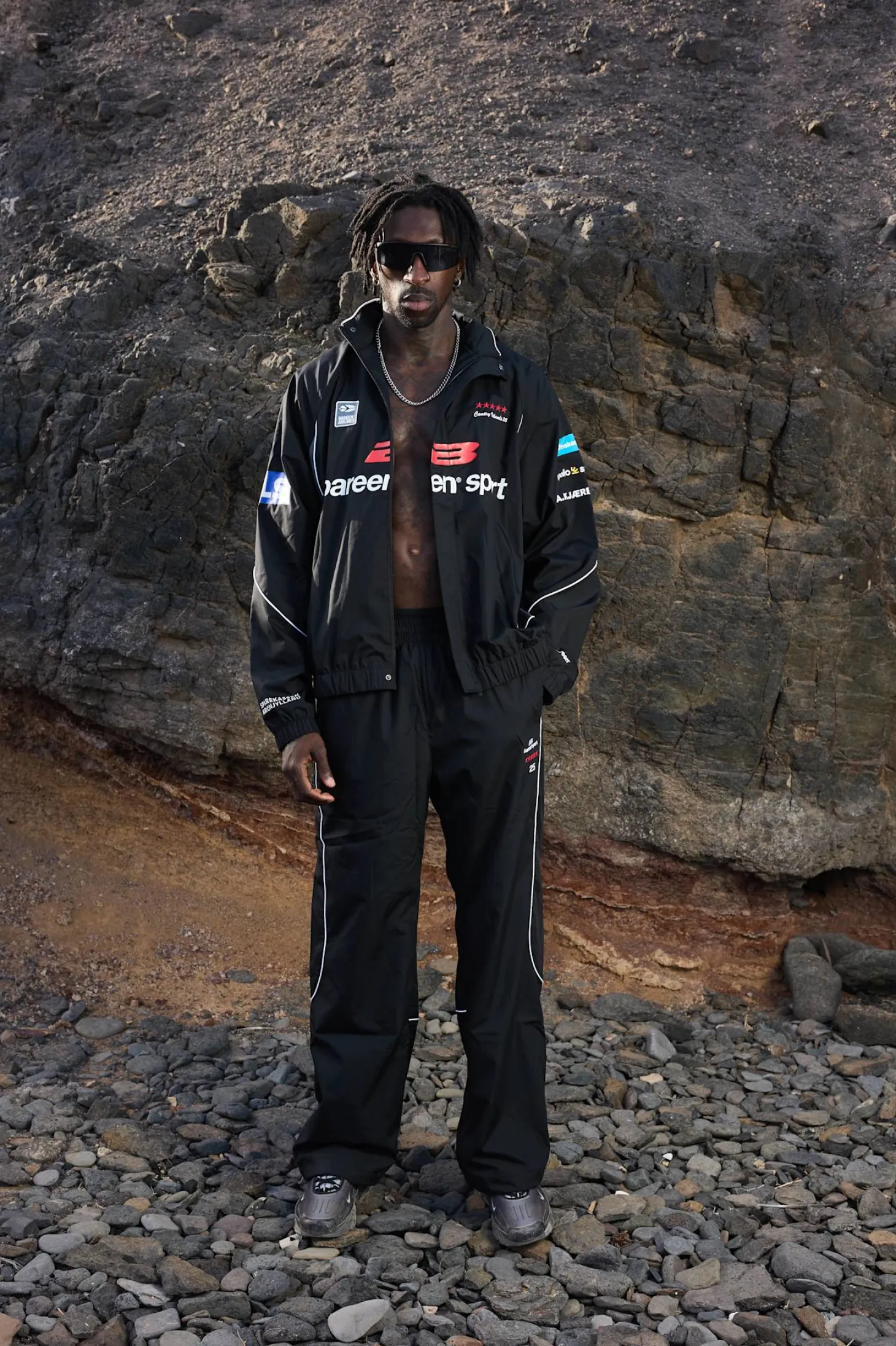 Track Jacket, men - Training Tour - Black / Grey