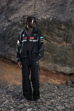 Track Jacket, men - Training Tour - Black / Grey