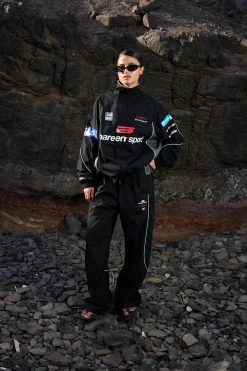 Track Jacket, women - Training Tour - Black / Grey