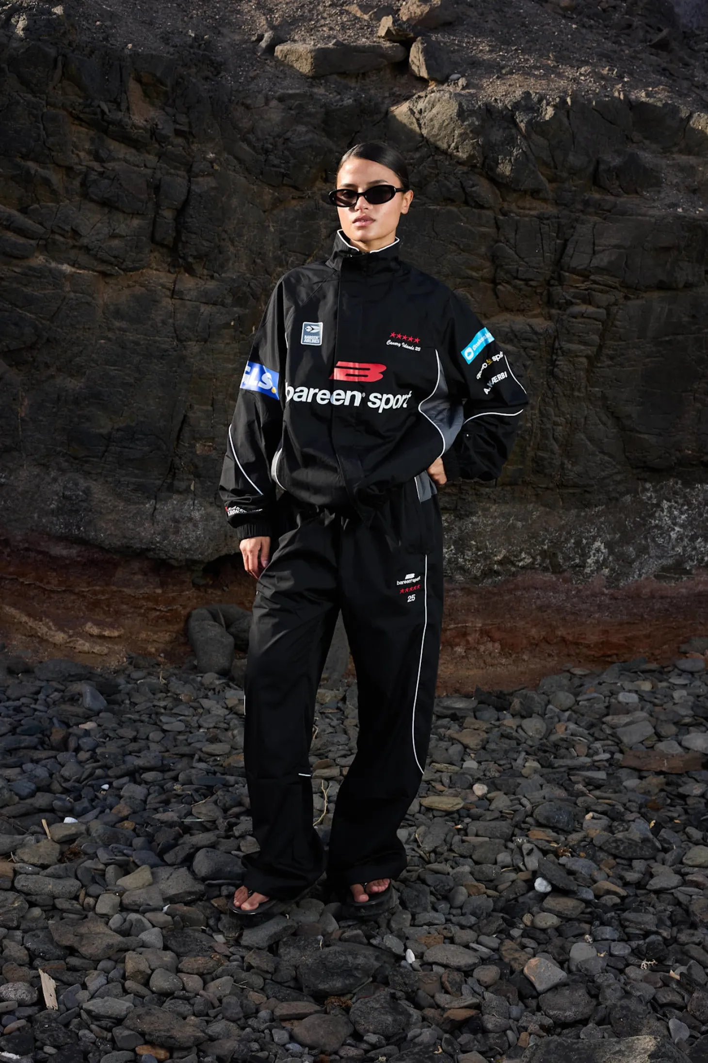 Track Jacket, women - Training Tour - Black / Grey