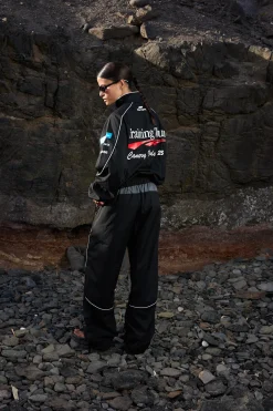 Track Jacket, women - Training Tour - Black / Grey
