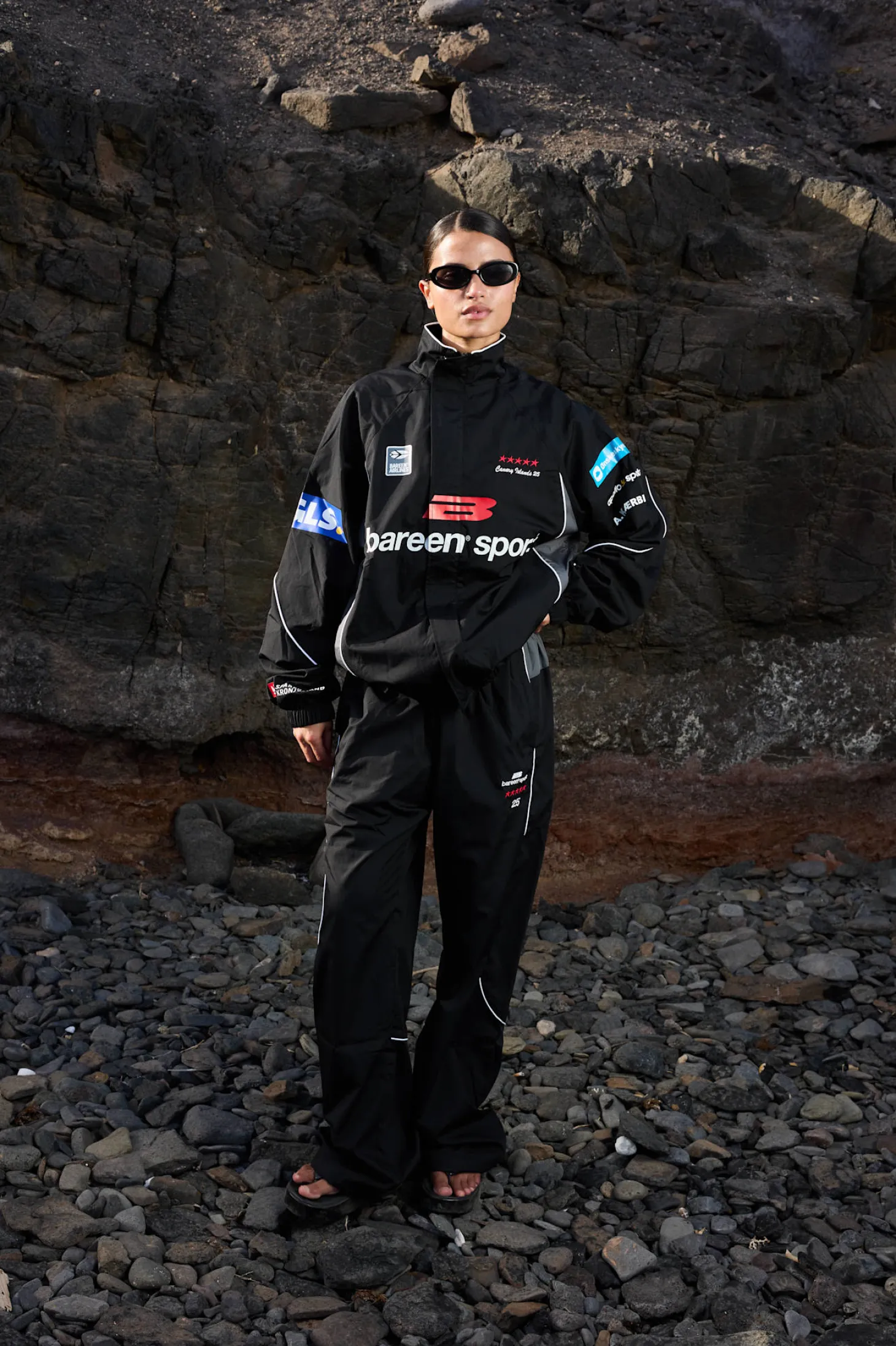 Track Jacket, women - Training Tour - Black / Grey