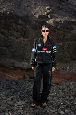 Track Pants, women - Training Tour - Black / Grey