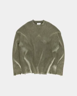 Vintage Knit Sweater, Men - Stone Green