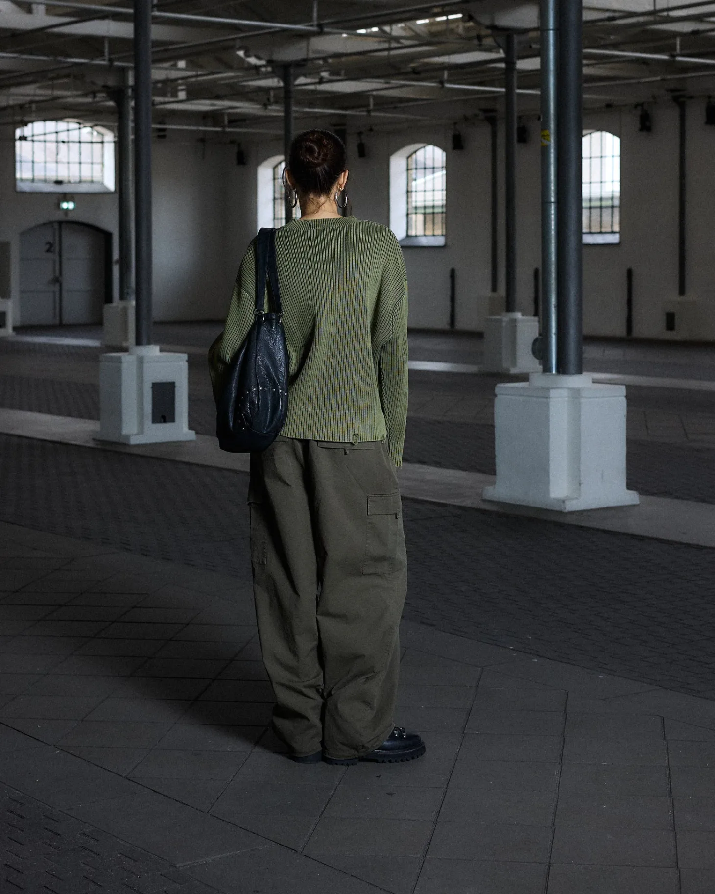 Vintage Knit Sweater, Women - Stone Green