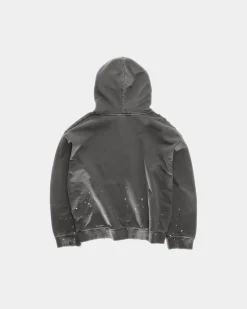 Vintage Oversized Hoodie, Men - Stone Black