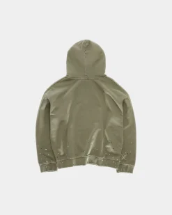 Vintage Oversized Hoodie, Women - Stone Green
