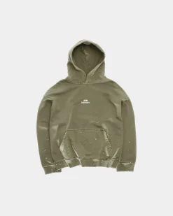 Vintage Oversized Hoodie, Women - Stone Green