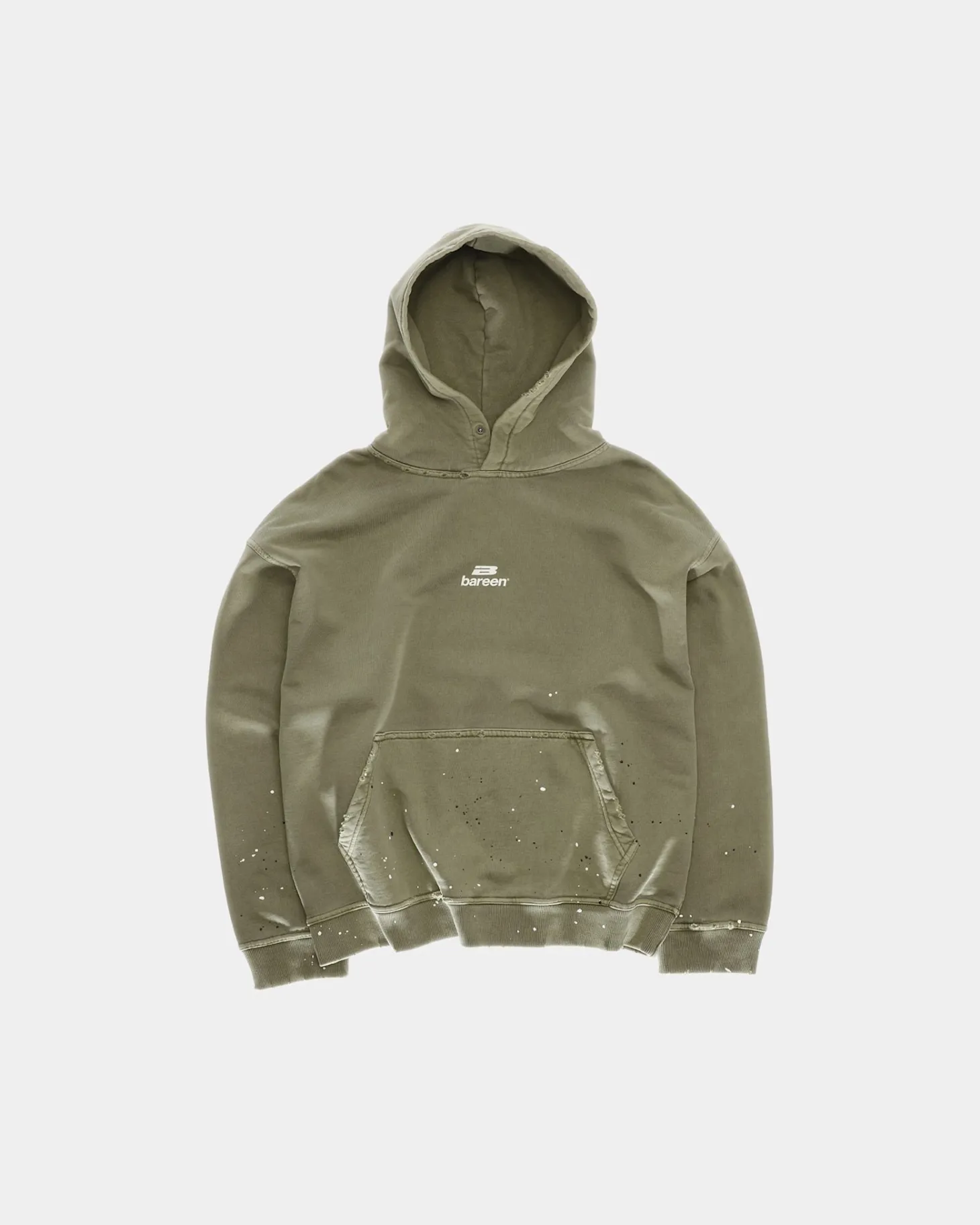 Vintage Oversized Hoodie, Women - Stone Green