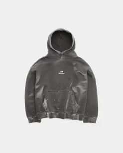 Vintage Oversized Hoodie, Women - Stone Black