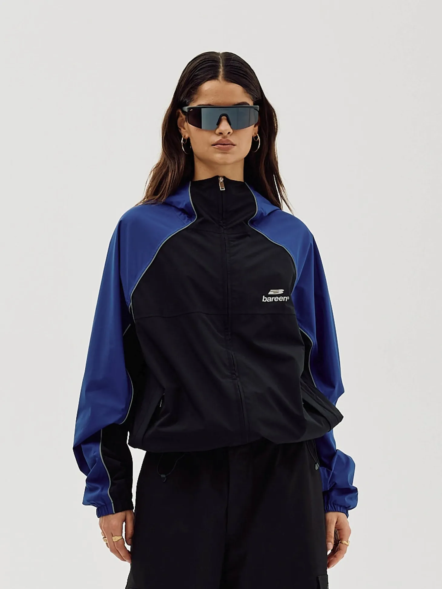 Windbreaker, Women - Black / Cobalt Blue