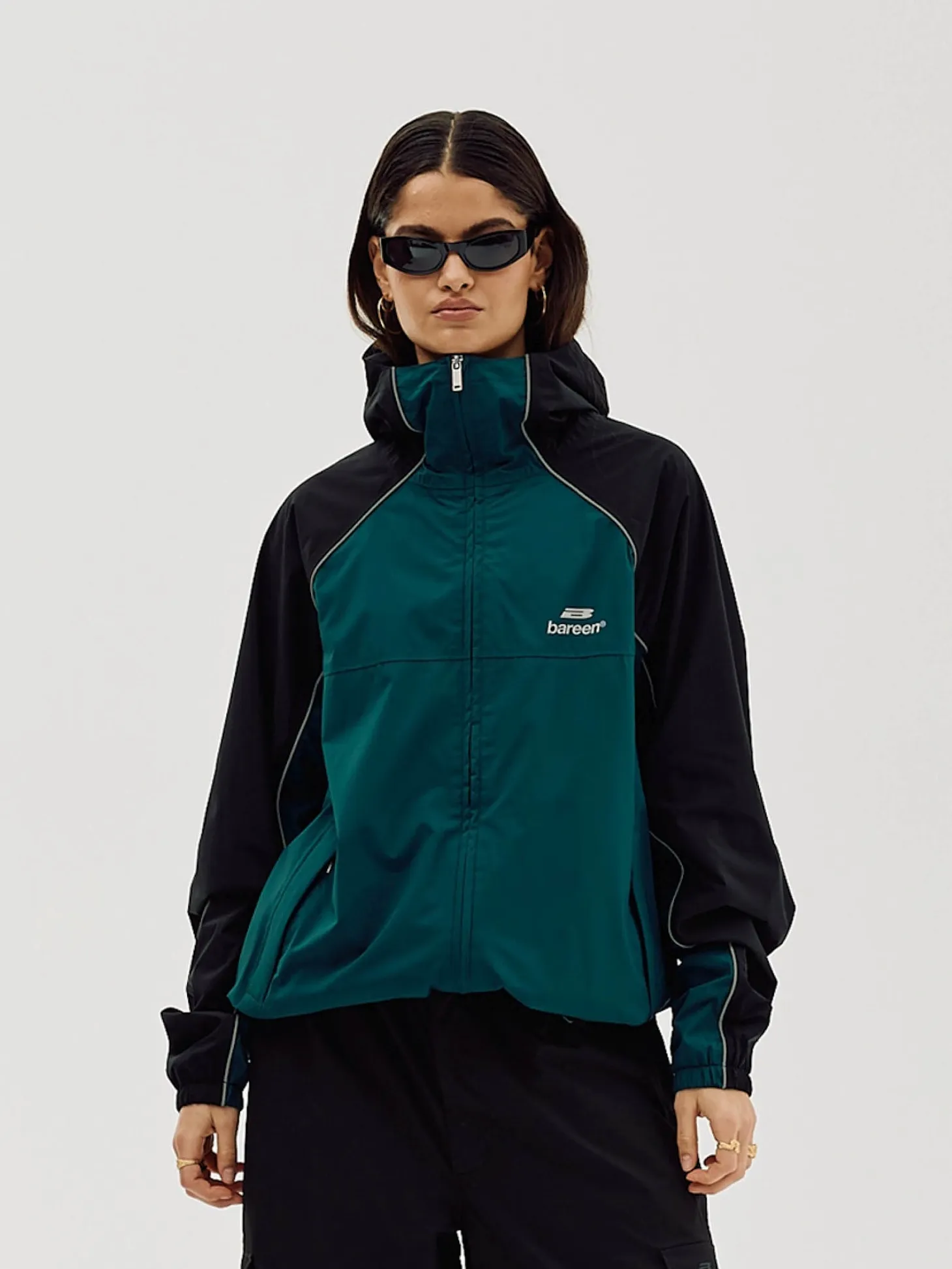Windbreaker, Women - Black / Dark Teal