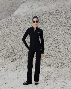 Women's Active Long Sleeve Full Zip - Black Onyx