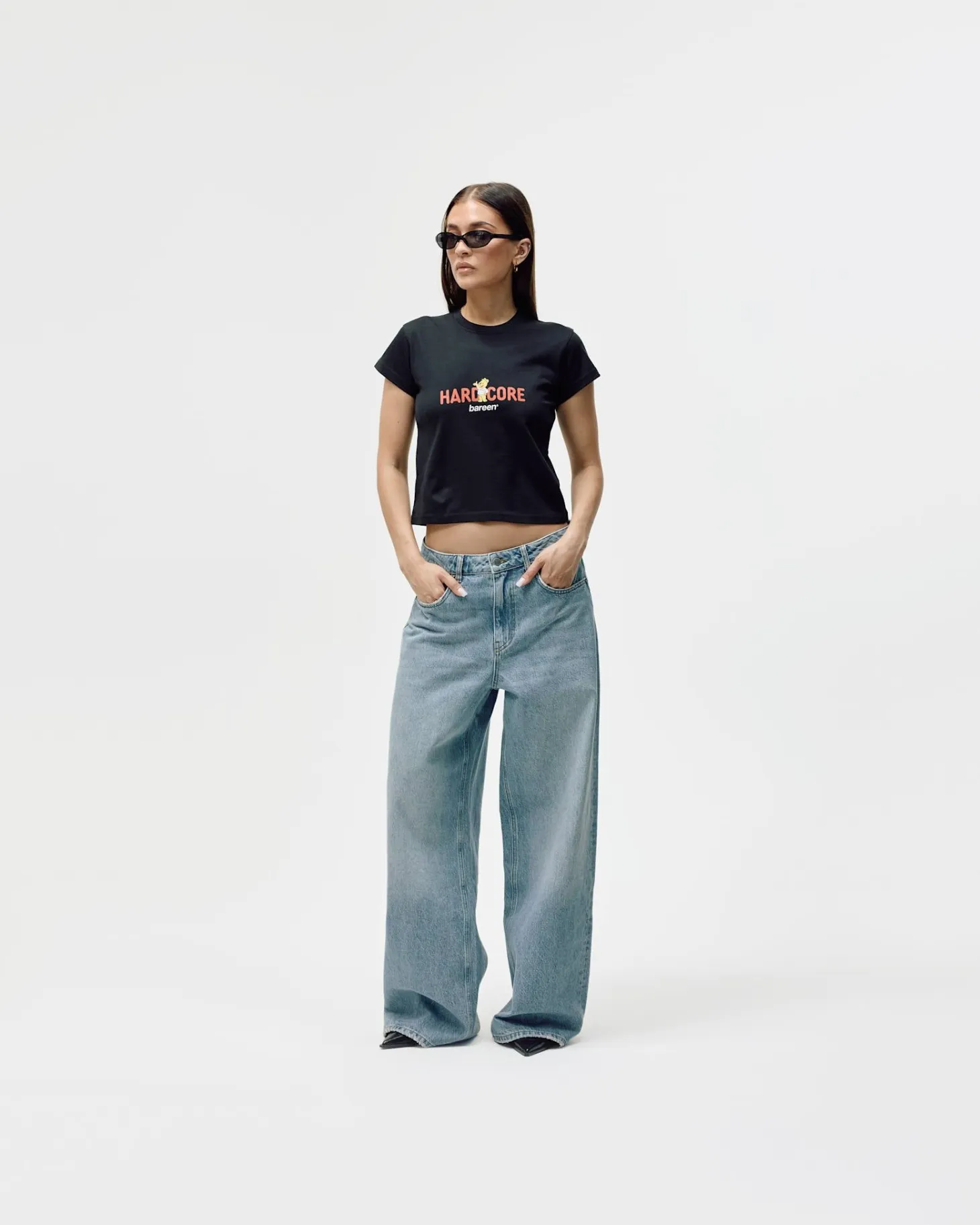 Women's Cropped T-shirt - Hardcore - Black