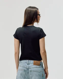 Women's Cropped T-shirt - Hardcore - Black